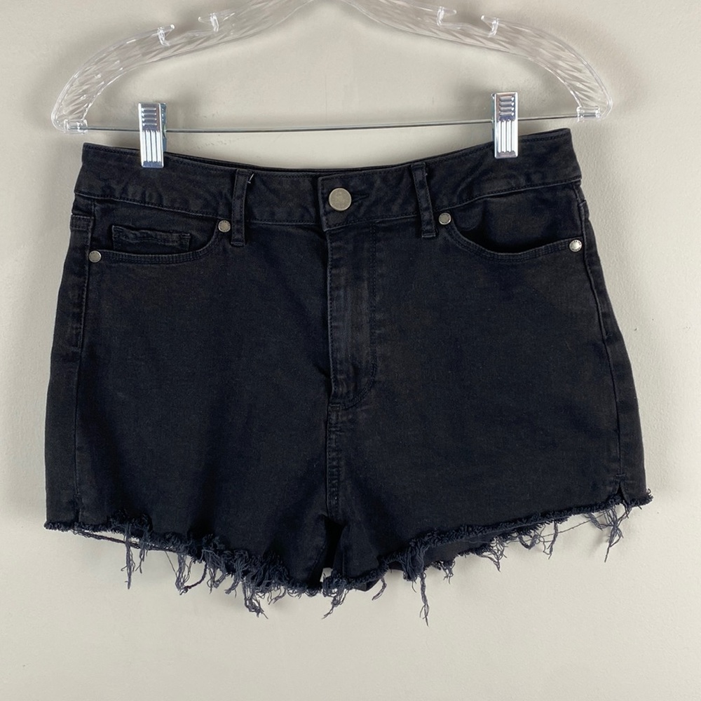 Paige Faded Black Jean Shorts Size 30